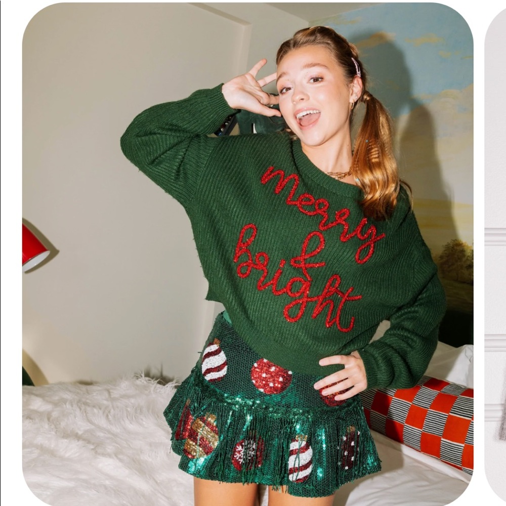 Queen of Sparkles Merry & Bright Sweater